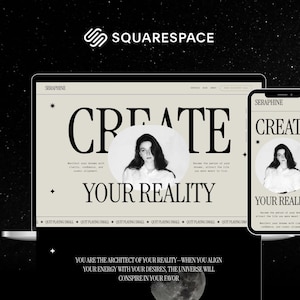 Seraphine Squarespace Website Template: Bold Mystical Design