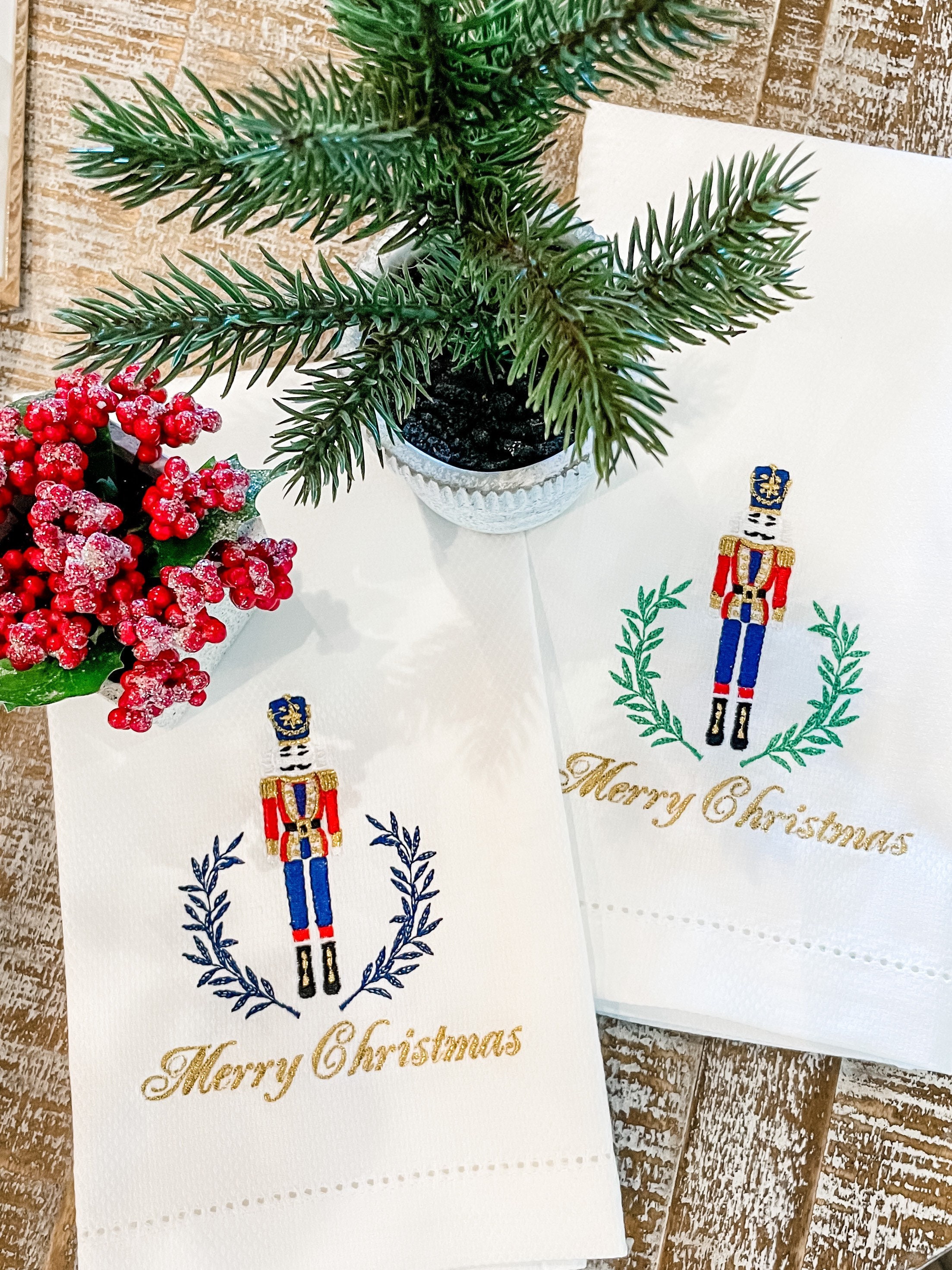 Christmas Nutcracker Kitchen Hand Towels Etsy UK