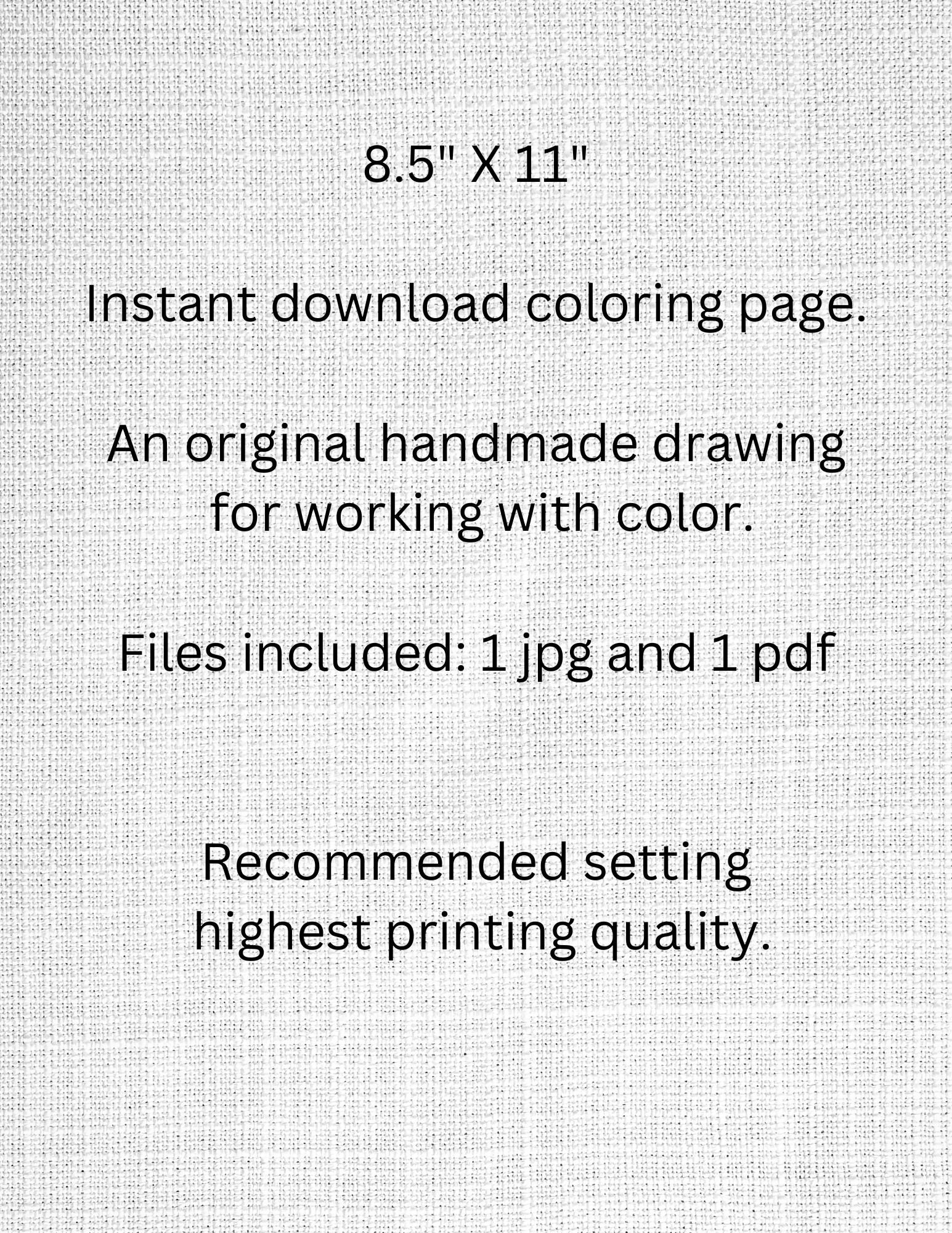 Winnie the Pooh Coloring Page: Handmade Kids \u0026 Adults Activity (PDF) - Etsy, image size:1545x2000