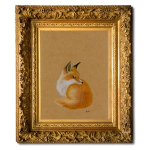 Original art. Not art print. Fox drawing.