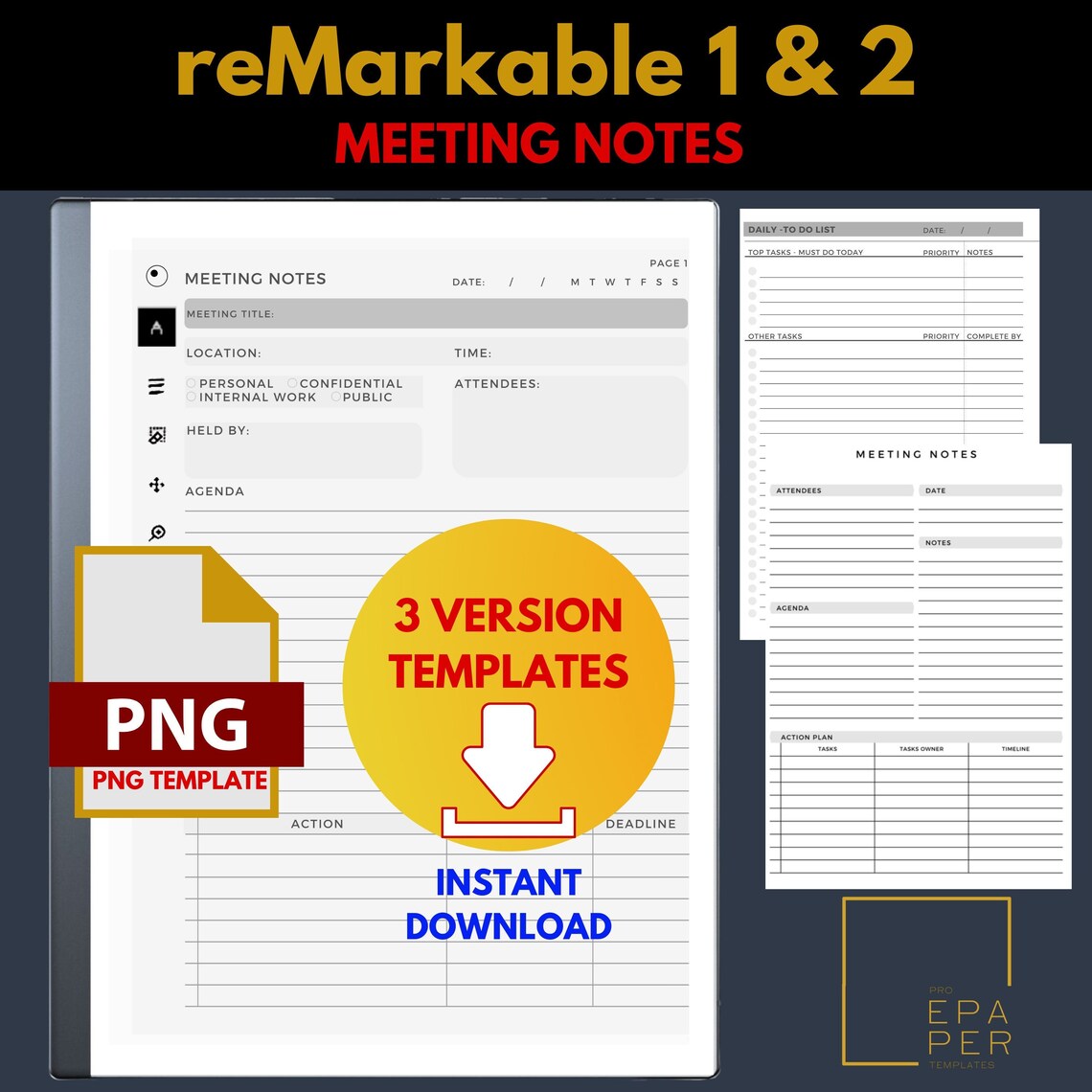 MEETING NOTES AGENDA for Professional Meetings, Remarkable 1 2