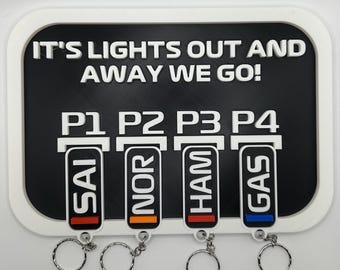 3D Printed - F1 Starting Grid Key Rack