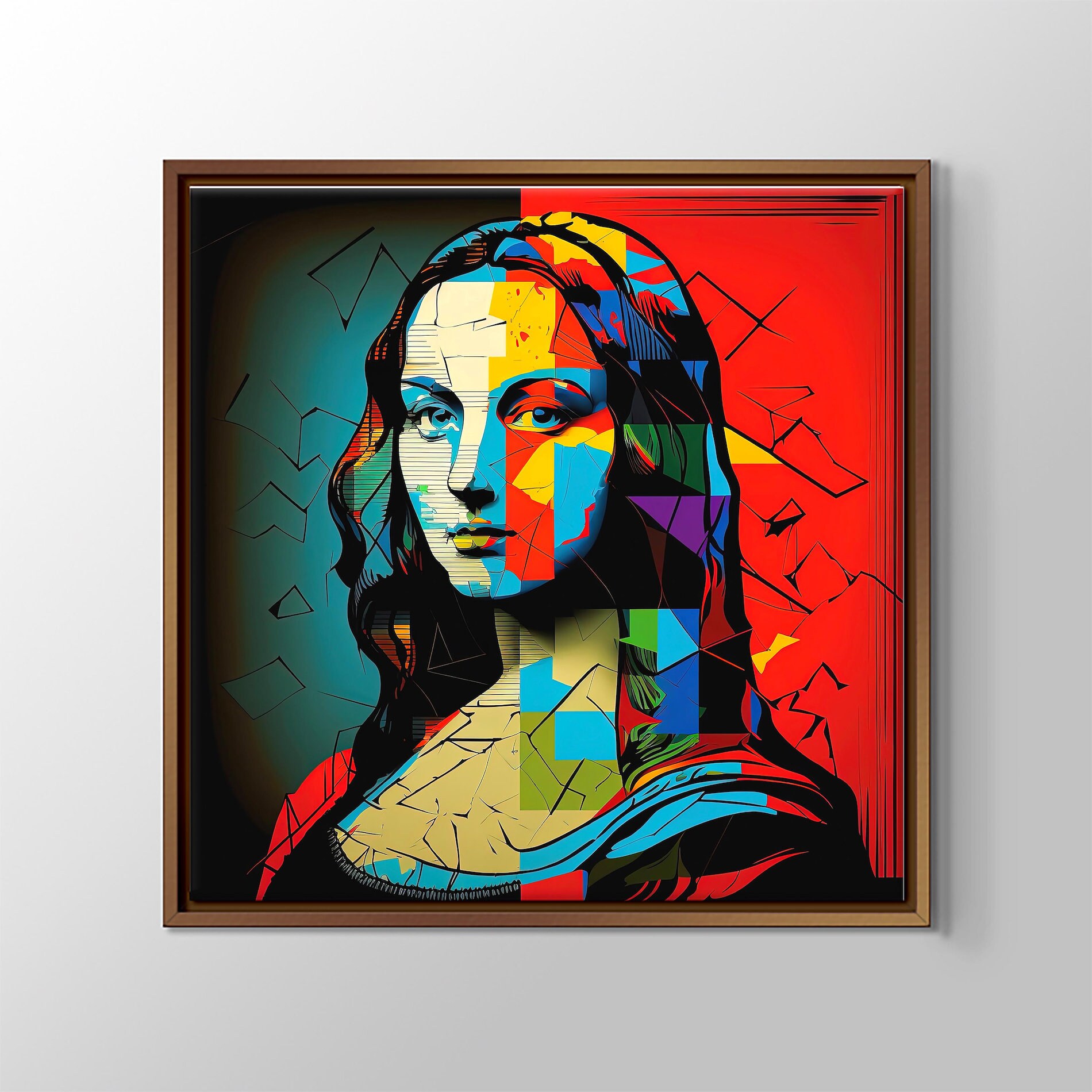 Mona Lisa Pop Art Painting Style High Quality Print on