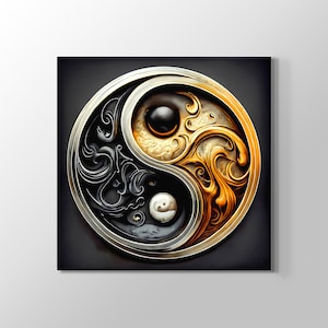 Yin Yang Symbol Wall Art Painting Home Decor High Quality Print on Canvas Housewarming Gift Canvas Painting Modern Art