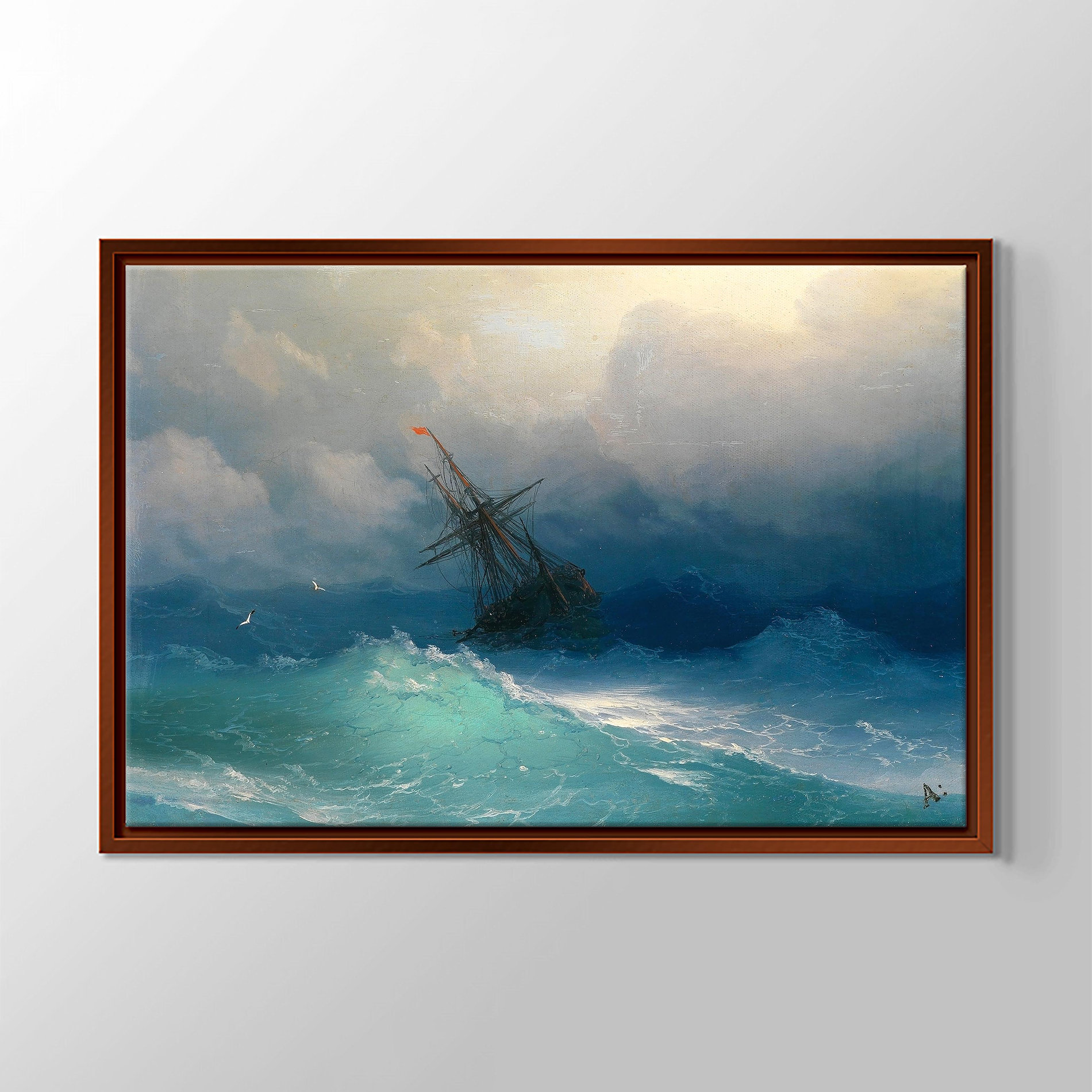 Ivan Aivazovsky Ship on Stormy Seas Famous Painting on Canvas
