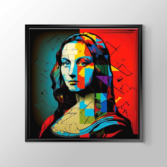 Mona Lisa Pop Art Painting Style High Quality Print on