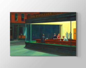 Edward Hopper Nighthawks 1942 Canvas Wall Art Painting High Quality Print On Canvas Famous Fine Art Wall Art Home Decoration Painting