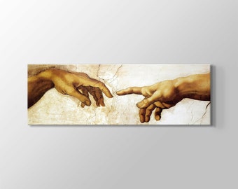 Michelangelo Buonarroti Creation of Adam Wall Art Painting on Canvas Home Decorative Painting New Home Gift Famous Artworks