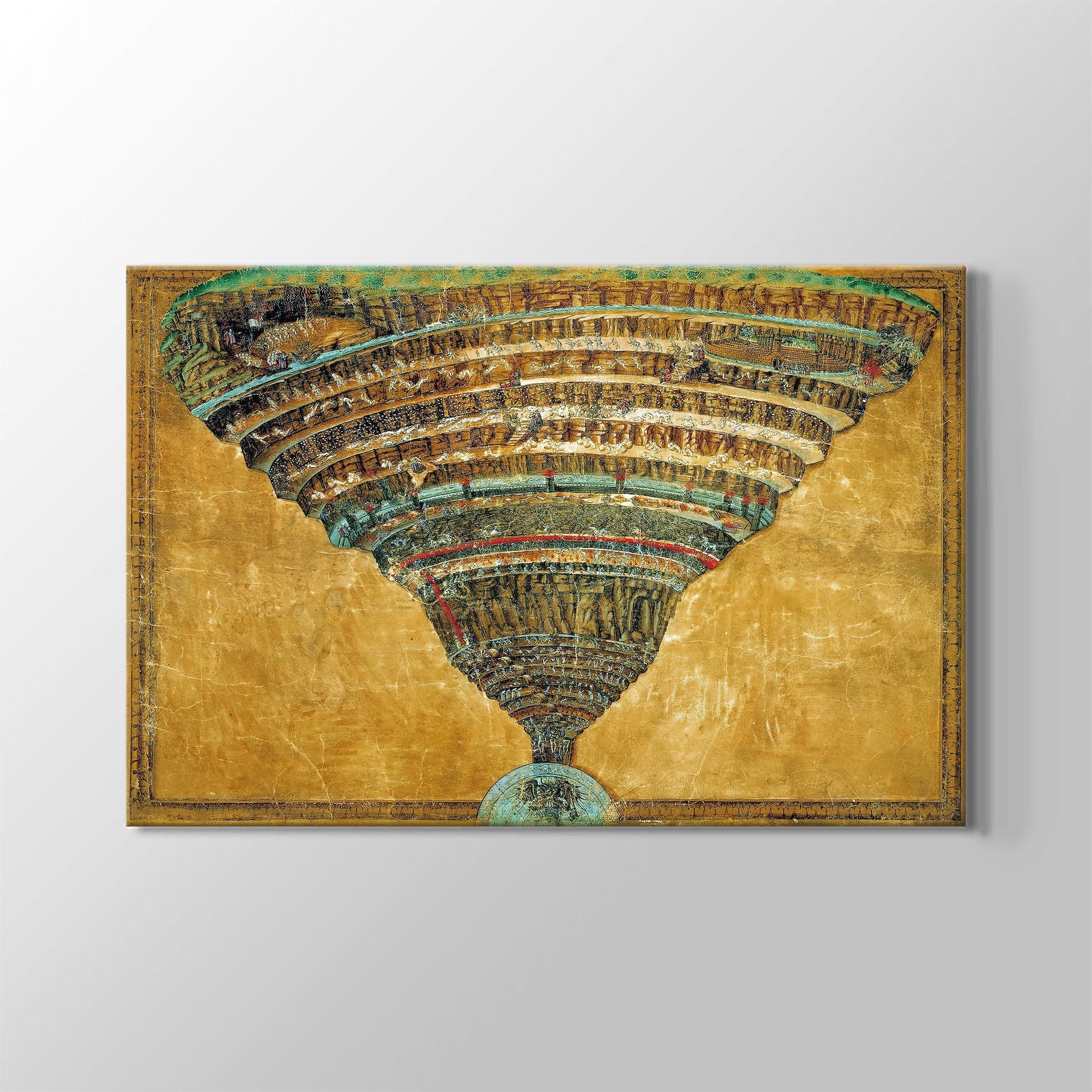 Abstract Canvas Art painting called Dantes Inferno by Seb