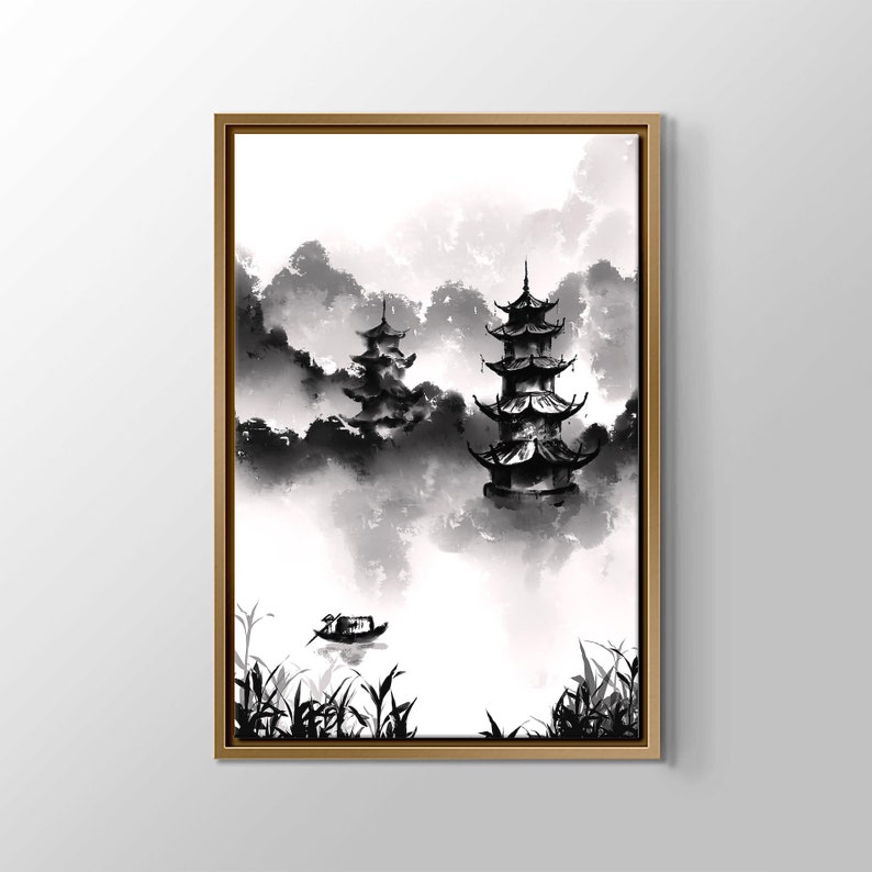 The Far East Black and White Forest Japanese Traditional Architecture ...
