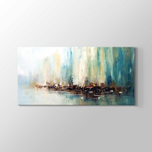 Abstract Design Painting Harbor Wall Art Print on Canvas Home Living Room, Bedroom Decor New Home Gift Artworks