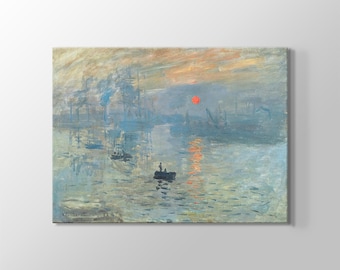 Claude Monet Impression Soleil Levant Famous Painting Canvas Prints Artwork Pictures for Living Room Decor Housewarming Gift