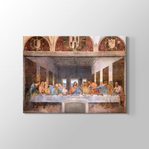 Leonardo da Vinci Last Supper Famous Wall Art Print Canvas Painting Best Gift İdea Living Room Kitchen Office Decoration New Home Gift