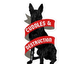 Belgian Malinois Sticker Decal - Cuddles & Destruction