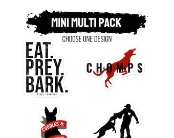 Belgian Malinois Mini Sticker 4-Pack, K9 Decal