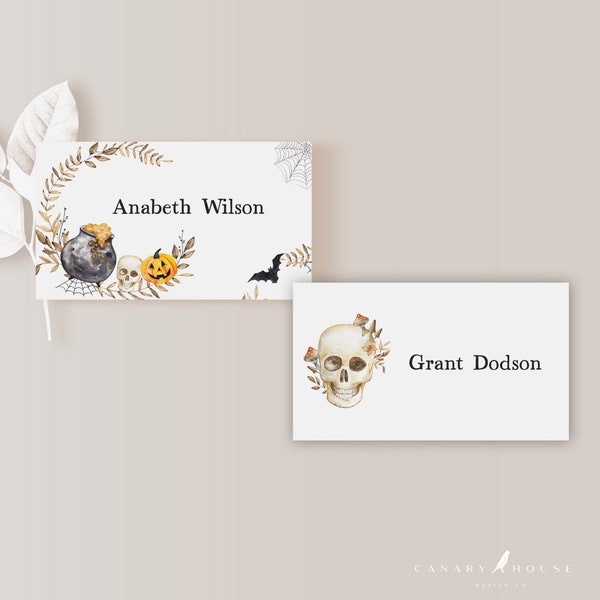 Halloween Place Card - Etsy