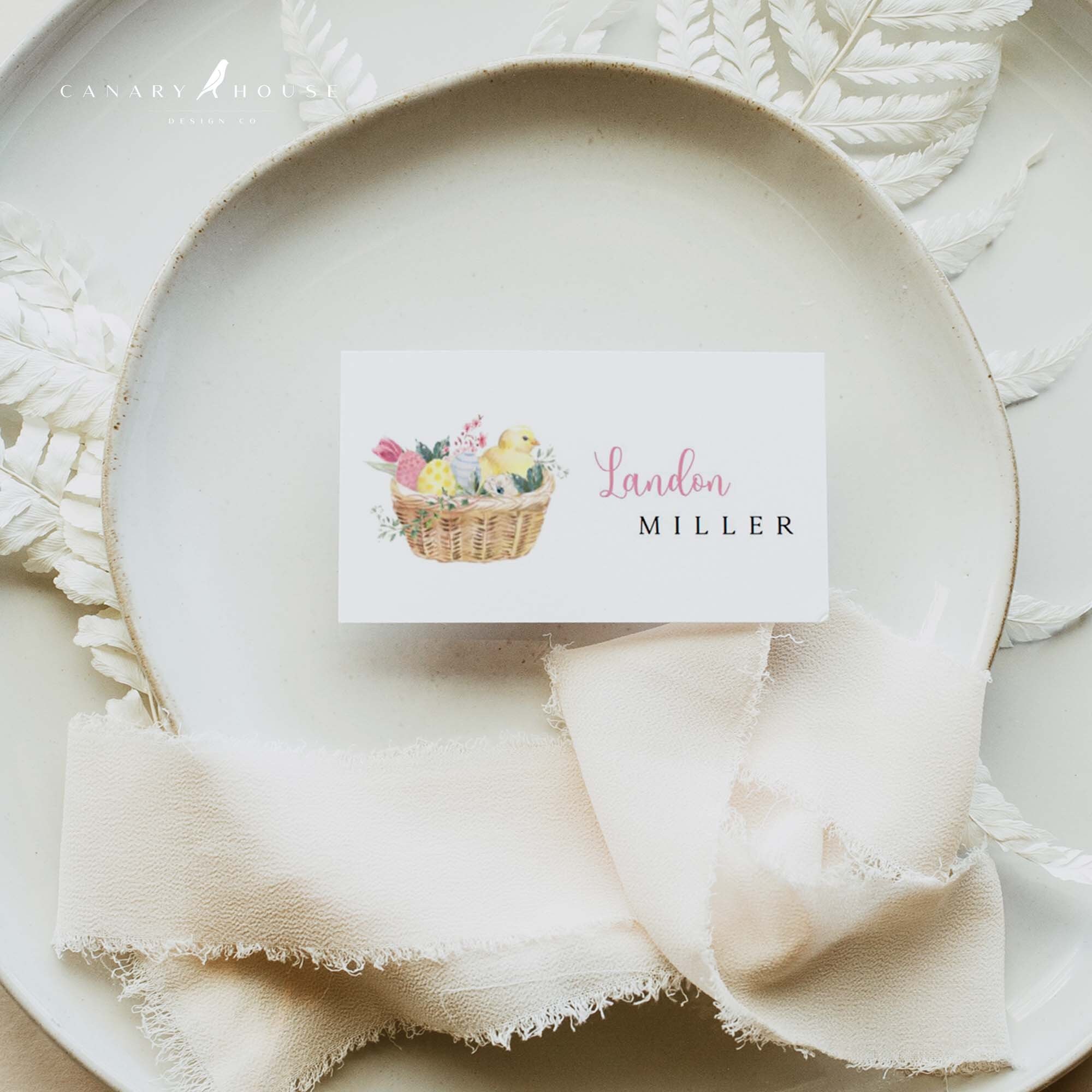 Easter Place Card Template, Printable Easter Place Cards, Editable ...