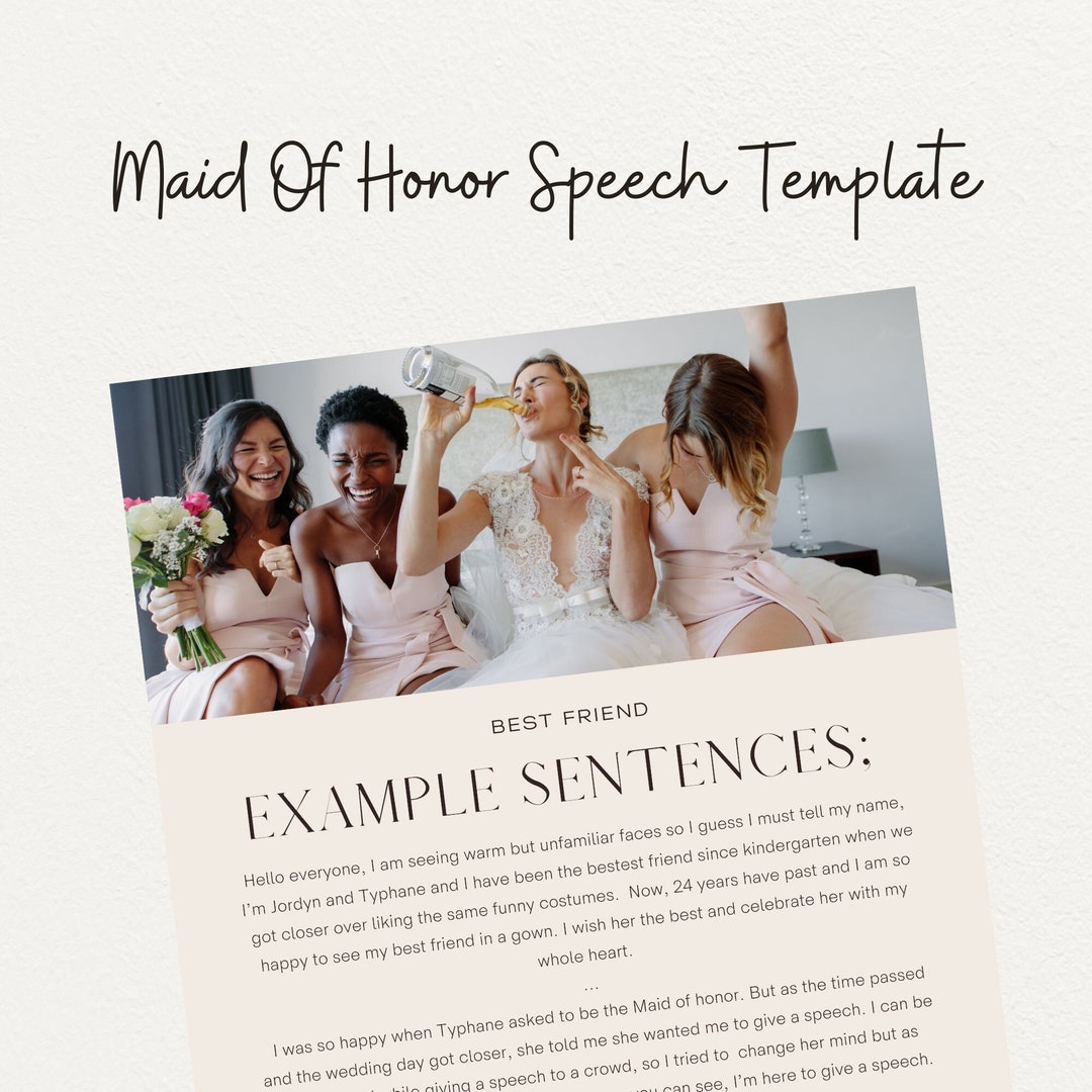 Maid of Honour Speech Template Wedding Speech Checklist Etsy Maid of Honour Speech Template Wedding Speech Checklist Etsy