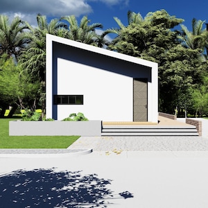 6 m x 10 m Tiny House Grundriss | 2 Schlafzimmer 1 Badezimmer | Modernes Kleines Haus Plan
