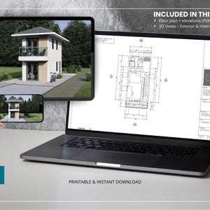 3x6m Tiny House Plan | 2-story Compact Home Design | 1 Bedroom, 1 ...