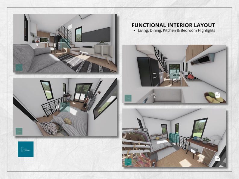 3x6m Tiny House Plan | 2-story Small Home Design | 1 Bedroom, 1 ...