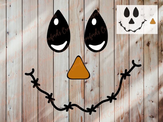 Cute Scarecrow Face_boy SVG | Etsy