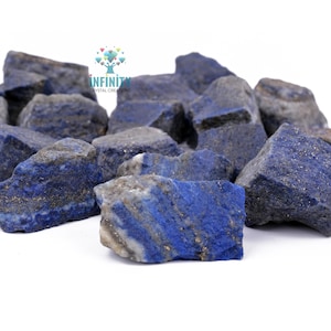Natural Lapis Lazuli Chunks | Deep Blue Raw Gemstones, Pyrite Flecks (Chakra Stone)