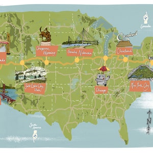 PRINTED Personalised Inky Memory Maps Custom Map - Etsy