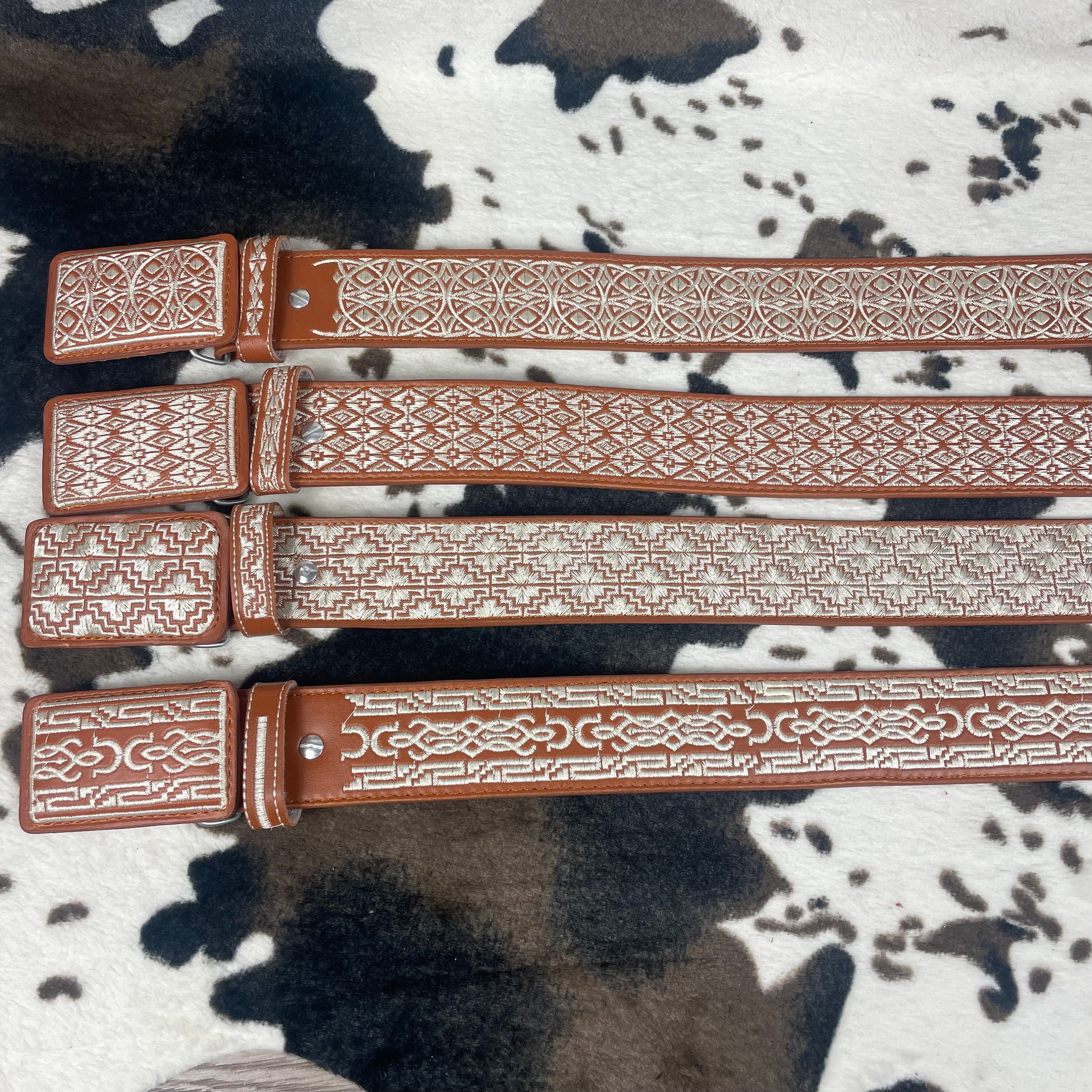 Charro Western Belt embroidered with Silver Thread – Gomez Western Wear