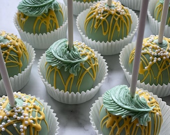 Cake Pops de luxe entièrement enrobés de chocolat belge de haute qualité, décorés pour toutes les occasions (large gamme de couleurs disponibles). Prix par article !