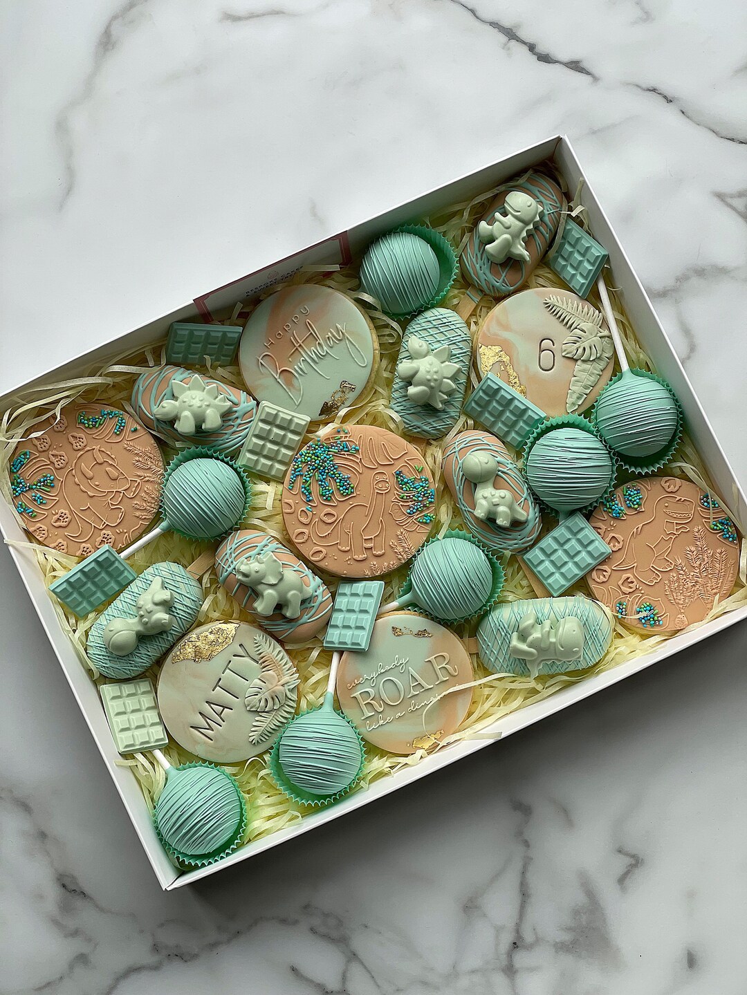 Dinosaur Luxury Birthday Gift Cakesicles/cake Pops/cookies Treat Box