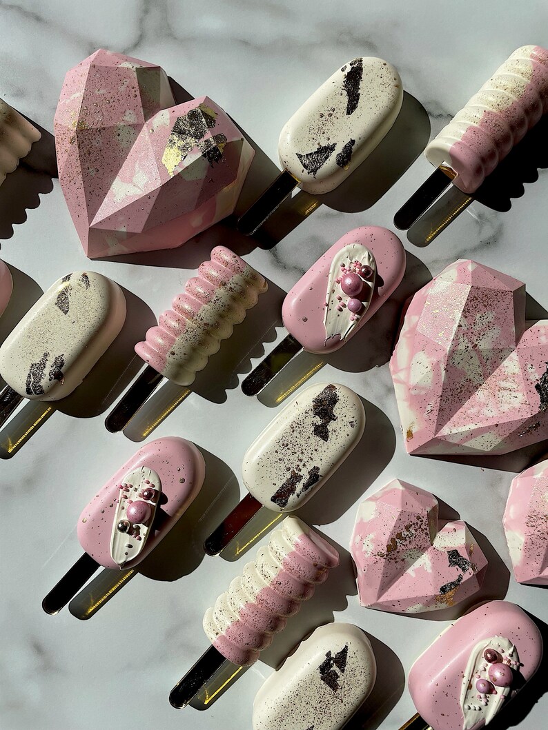 Luxury Cakesicles/geo Hearts/sugar Cookies Sweet Treat Box Etsy UK