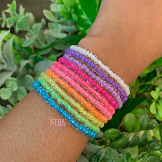 Neon Beaded Bracelets Neon Beaded Bracelets