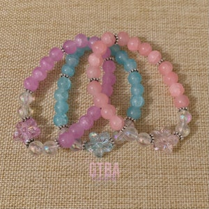 Beaded Flower Bracelet, Daisy Bead Bracelet, Aesthetic Flower Bracelet, Gift for her, Beaded Friendship Bracelet, Matching, Birthday Gift