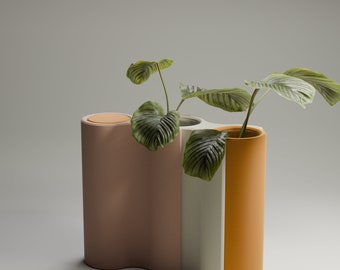 Vase HIVE modular Recycled | benefit set | inspired by nature | Sustainable bioplastic vase | dried flowers and fresh flower vase