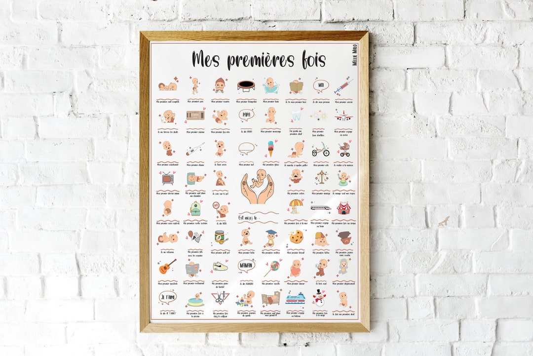 Affiche Mes premières fois à personnaliser enfant/bébé - Etsy France
