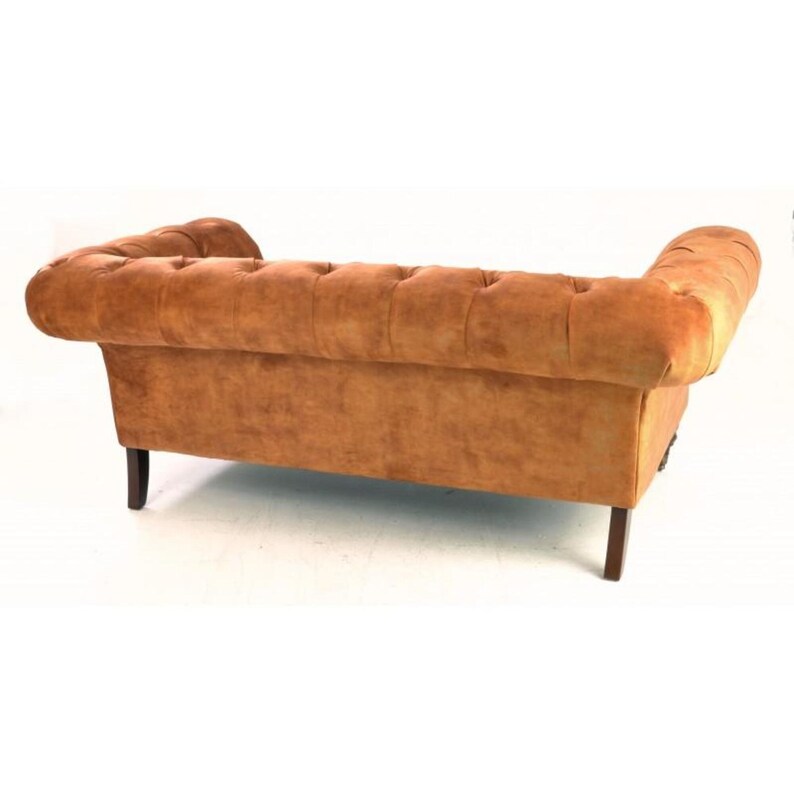 Gold Chesterfield Sofa With Castors Handcrafted Velvet Etsy UK