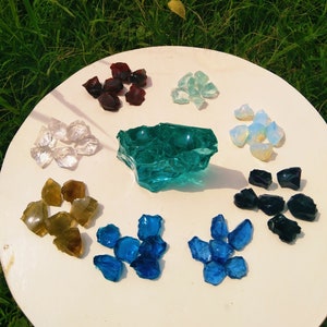 1052 gr cristales andara 1 juego Andara Crystal Verde turquesa con grava mezcla colores monoatómicos para meditación