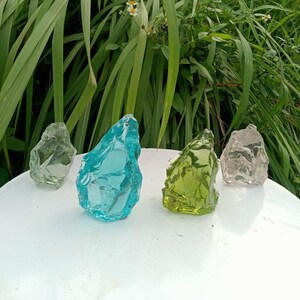 4 pcs/1435 gr andara crystals monatomic multy colors