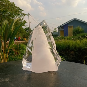1570 gr of rough Andara Crystal Clear Diamond Milky Inside Monatomic for Meditation