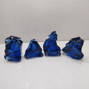 4 pcs 1155 gr of rough Andara Crystal deep blue sea monatomic for meditation