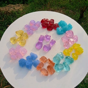 55 pcs 1161 gr(12-28 gr) of rough Andara Crystal Mix Colors Monatomic for Pendant