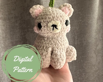 Sprout Bear Crochet Pattern, PDF Amigurumi Pattern, Instant Download, Animal Crochet Pattern, Cute Bear Stuffed Animal, Digital Guide