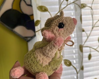 Rata granjera de ganchillo, hecha a mano, por encargo.