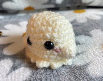 Mini fantasma de ganchillo de peluche, decoración de Halloween