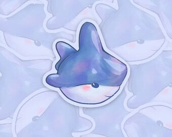 1 Piece Shark Sticker, Beach Lover Gift, Weatherproof Sticker, Cute Animal Sticker, Gift for Shark Lover, Shark Gifts, Shark Decal Stickers