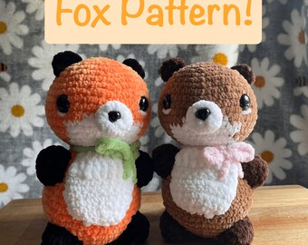 Fox Crochet Pattern, PDF Amigurumi Pattern, Instant Download, Animal Crochet Pattern