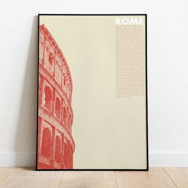 Rom Poster | Wandkunst | Städteposter | Kolosseum Rom | Wand Dekoration | Kolosseum Rom | Einweihungsgeschenk | Wandkunst Bilder