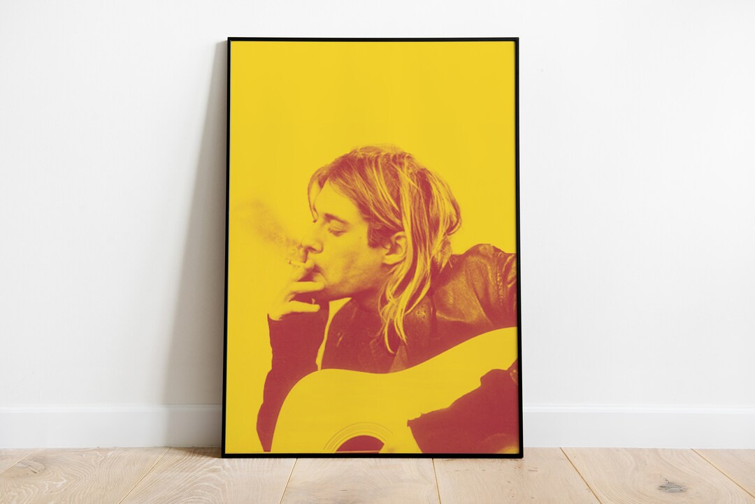 Kurt Cobain Poster Poster 90s Nirvana Poster Poster Etsy
