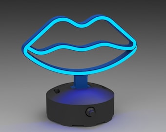 Neon Sign - Lips Shape